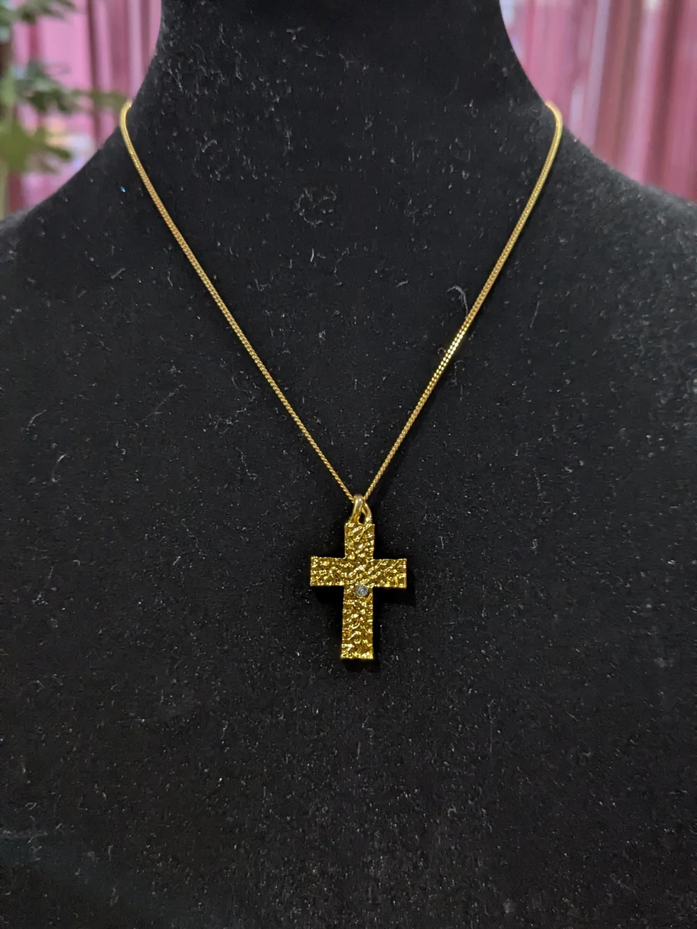 Gold Cross Pendant Necklace - Men's Jewelry